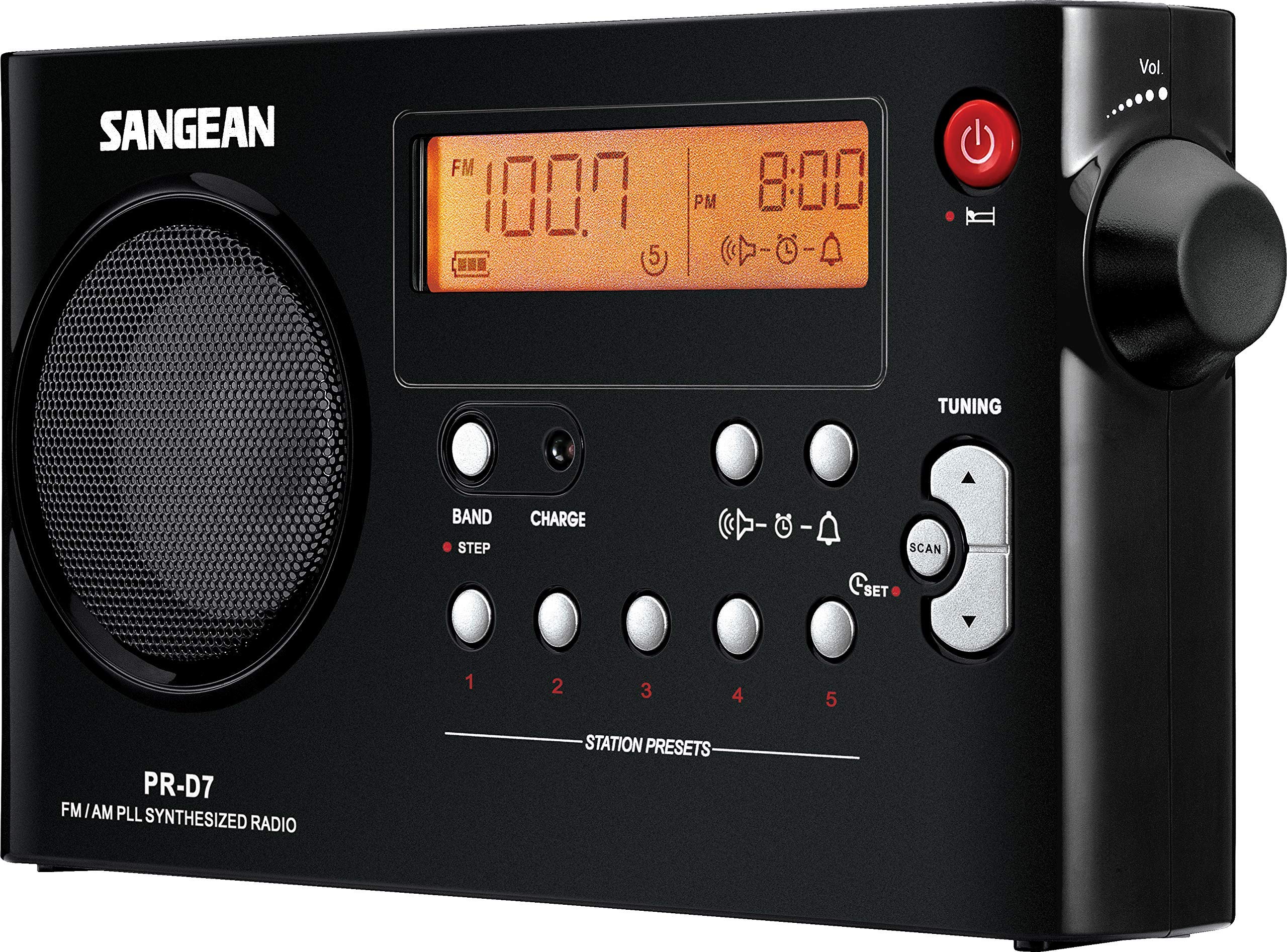 Sangean Sg0003 Sag Pr-D7 Radio Portable Rechargeable Noir