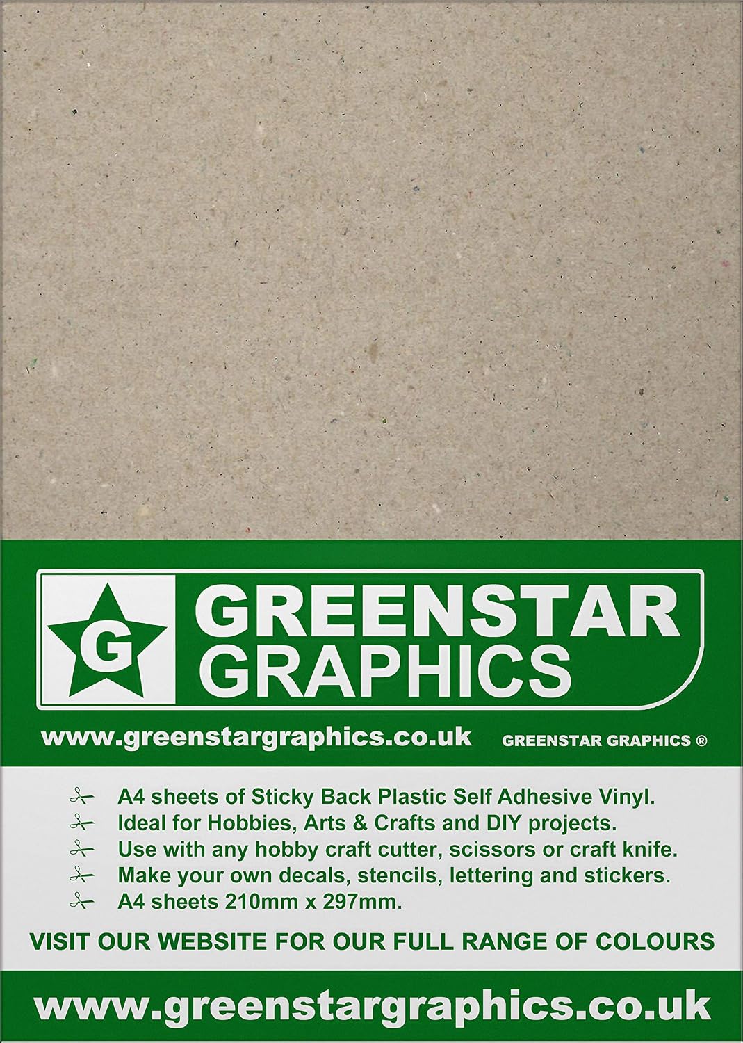 GREENSTAR GRAPHICS MATT A4 STICKY BACK PLASTIC SELF ADHESIVE ART & CRAFT VINYL (10 SHEET PACK). Compatible With 12” Cricut - Image 3