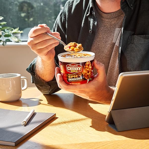 CAMPBELL’S CHUNKY SPICY CHICKEN BURRITO SOUP, 15.25 OZ BOWL