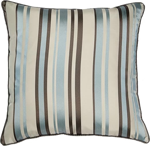Scatterbox Amoure Vertical Stripe Satin Feather Filled Square Cushion