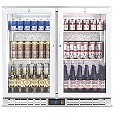 Summit 36” Beverage Center, 7.4 cu.ft. Capacity, Commercial Beverage Center, French Door, Stainless Steel & Glass- SCR7012DB on Fridge.com