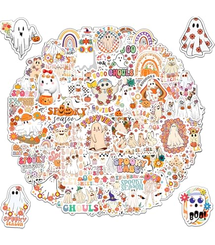 thumbnail image 2 of JarThenaAMCS 1000Pcs Halloween Ghost Holographic Stickers Roll Laser Silver Ghost Boo Iridescent Waterproof Self-Adhesive Sticker 2 of 13
