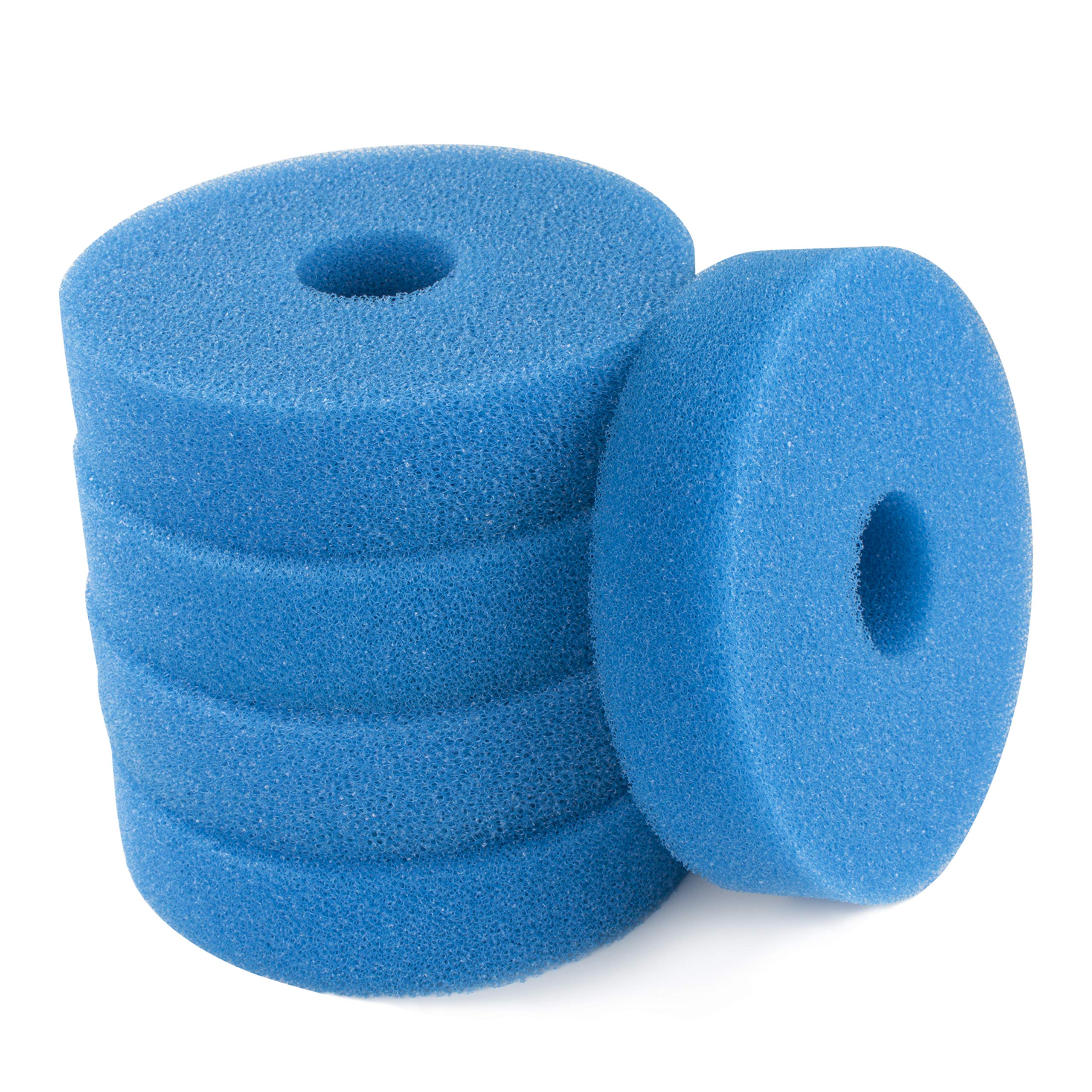 LTWHOME Blue Foam Sponge Filter Set Pond Filtration 25PPI Compatible with Laguna Pressure Flo 12000/1400 Filter (Pack of 5)