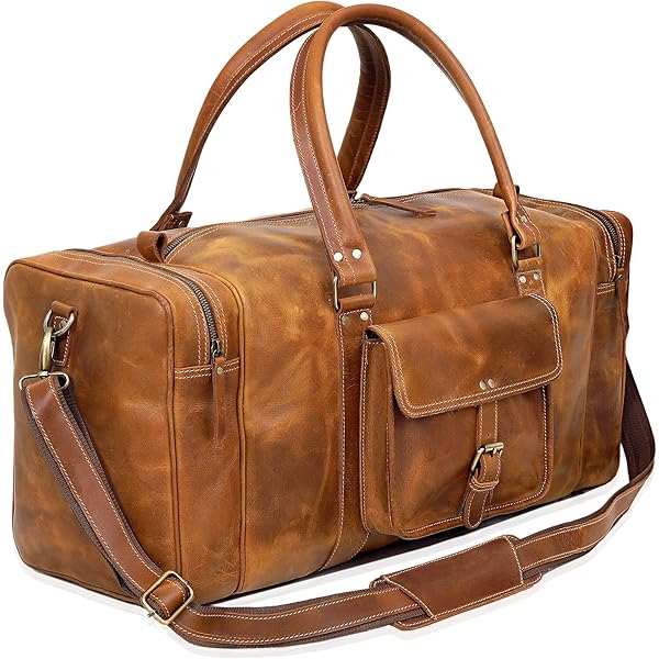 De Lira Klondyke II Genuine Leather Travel Bag With Matching