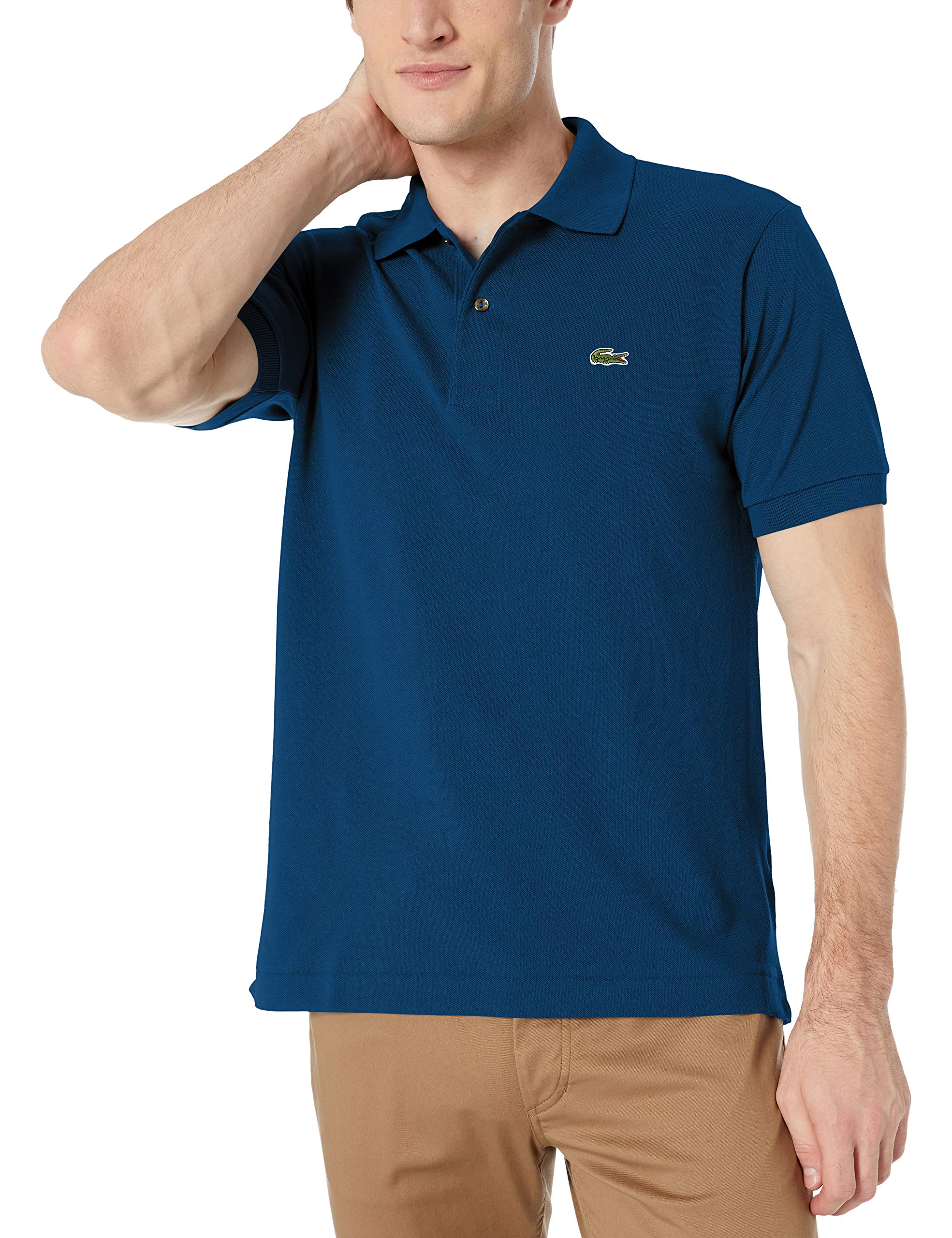 Lacoste Men’s Classic Fit L.12.12 Original Piqué Polo Shirt (Retired Edition), Poetic Blue, X-Small