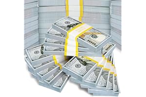 LIFEMEMENT 600 Pcs Fake Money Prop Money Play Money,Money Stack,Realistic Money,Realistic Movie Prop Money,Money Poppers, for Movie, Videos,Birthday Party and Holida,Movie, Magic