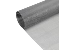 FLYZZZ Window Screen Mesh 48x118‘’ Grey DIY Screen Door Mesh for Window Patio Porch Replancement Screen