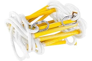 ISOP Emergency Fire Escape Ladder 3 Story Homes | 25 ft Emergency Escape Rope Ladder | Fast to Deploy & Easy to Use | Light, Compact & Easy to Store - Weight Capacity up to 2000 Pounds (25ft)