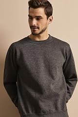 Uneek Clothing UC203 Charcoal Small 50/50 Sweatshirt 300 GSM Classic view 4