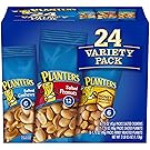 PLANTERS Variety Packs (Salted Cashews, Salted Peanuts & Honey Roasted Peanuts), 24 Packs | On-the-Go Nut Snack Packs