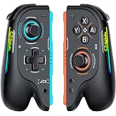 NealGamefy Controller for Switch 2 with Grip,Wireless Controller Compatible with Joycon2 Replacement, TMR Joystick, 9-Axis Gyro, Dual Back Buttons &amp; Adjustable Vibration, 12 LED Modes