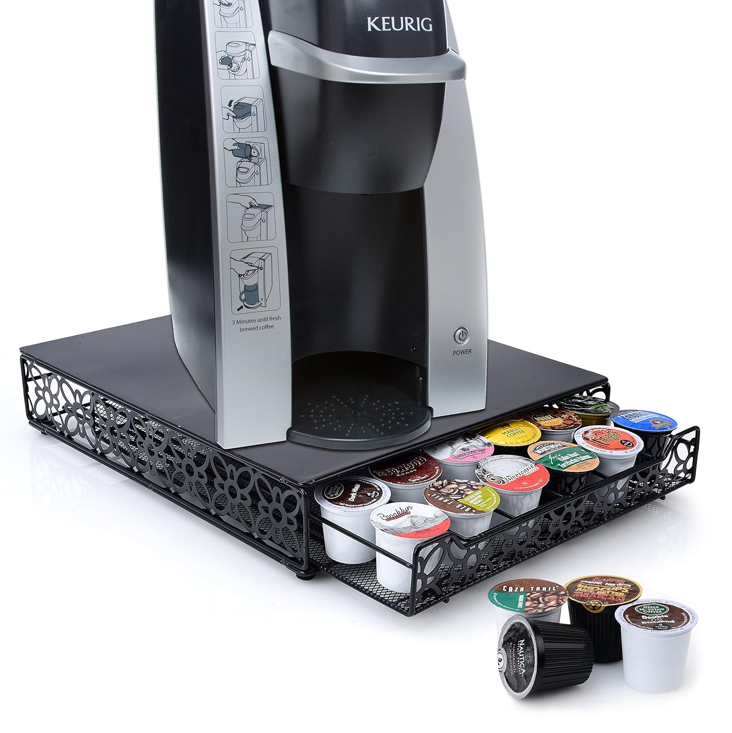 42 Drawer for Keurig cup holder Homeit Metal designed k cup storage