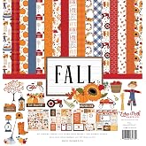 Echo Park Fall Collection Kit, Scrapbook Paper &amp; Sticker Set | Autumn Cardstock Craft Supplies for Scrapbooking, Card Making, Journaling &ndash; 12 x 12, Double Sided Paper, Echo Park Fall