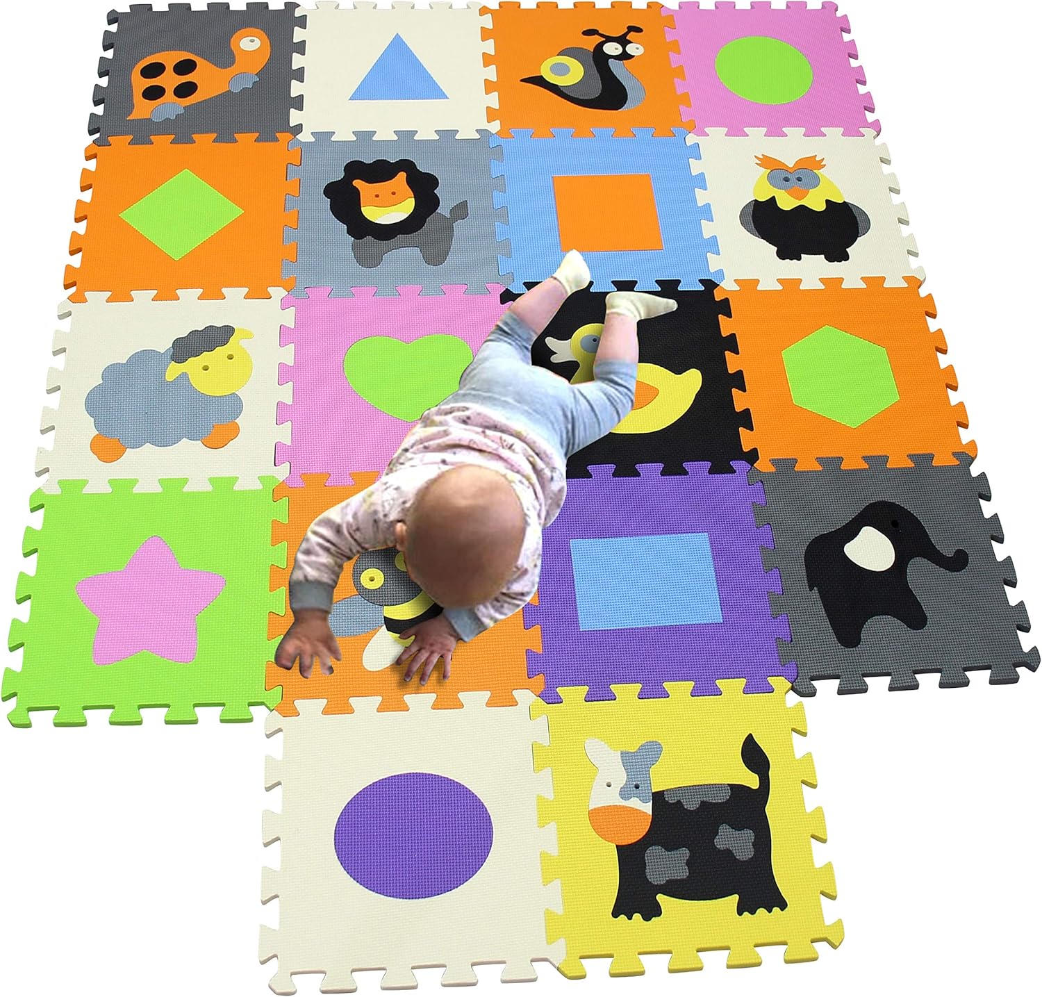 MQIAOHAM baby matte spielmatte puzzelteppich teppich puzzlematte tiere