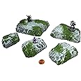 Mossy Stacking Hills Wargaming Terrain - Handmade Terrain for Tabletop War Games and TTRPGs