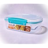 Sistema Bake It Food Storage for Baking Ingredients, Toppings Container, 2.9 Cups, Clear with Aqua Accents