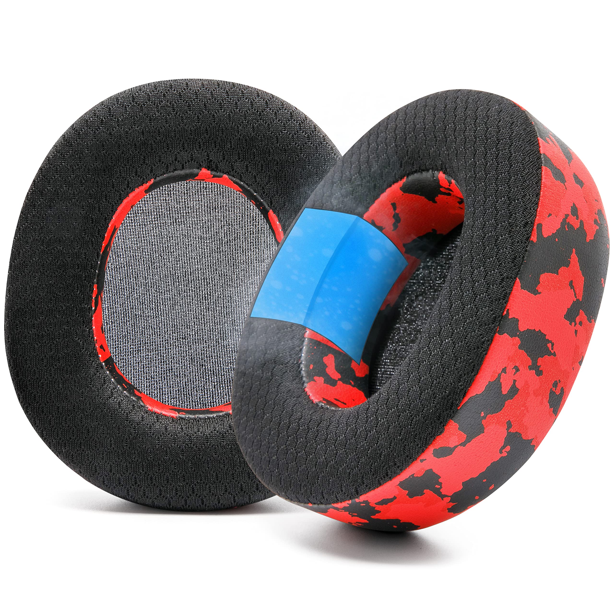 WC Freeze Nova Pro Wireless - Cooling Gel Earpads for Arctis Nova Pro Wireless & Nova Elite (Doesn’t Fit Other Models), by Wicked Cushions, Extra Thick & Comfortable | Red Camo — image 1
