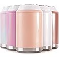Maars Standard Can Cooler for Beer & Soda | Stainless Steel 12oz Beverage Sleeve, Double Wall Vacuum Insulated Drink Holder - Blush Glitter