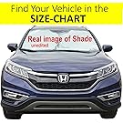 Windshield Sun Shade Exact Fit Size Chart for Cars Suv Trucks Minivans Sunshades Keeps Your Vehicle Cool Heat Shield Mplus