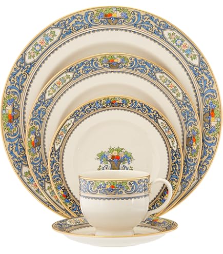 Amazon.com | Lenox Spring Vista Gold-Banded 5-Piece Place