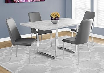 Amazon Com Monarch Specialties Dining Table 59 L X 35 5 D X 30 25 H Grey Tables
