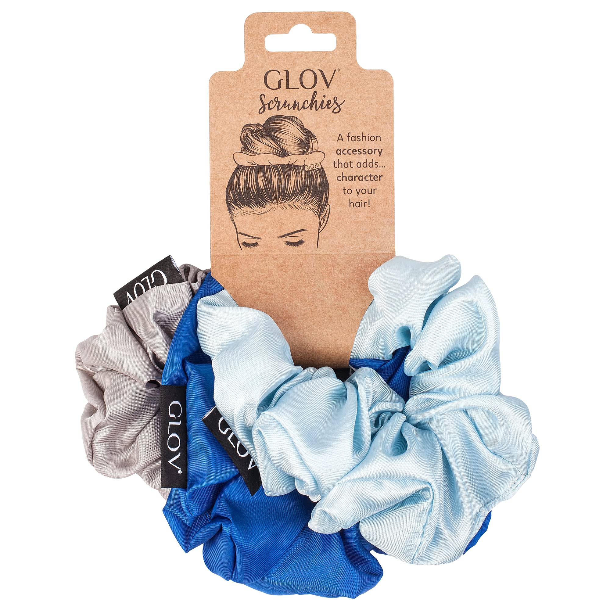 Hair Scrunchies for Women and Girls Elastic Satine Scrunchy Hair Bobbles Soft Hair Bands Hair Ties Headbands for All Types of Hair Ponytail Holder Big Hair Scrunchie Pack of 3