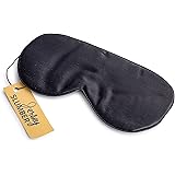 Jersey Slumber 100% Silk Sleep Mask for A Full Night's Sleep | Comfortable & Super Soft Eye Mask with Adjustable Strap | Works with Every Nap Position | Ultimate Sleeping Aid/Blindfold, Blocks Light