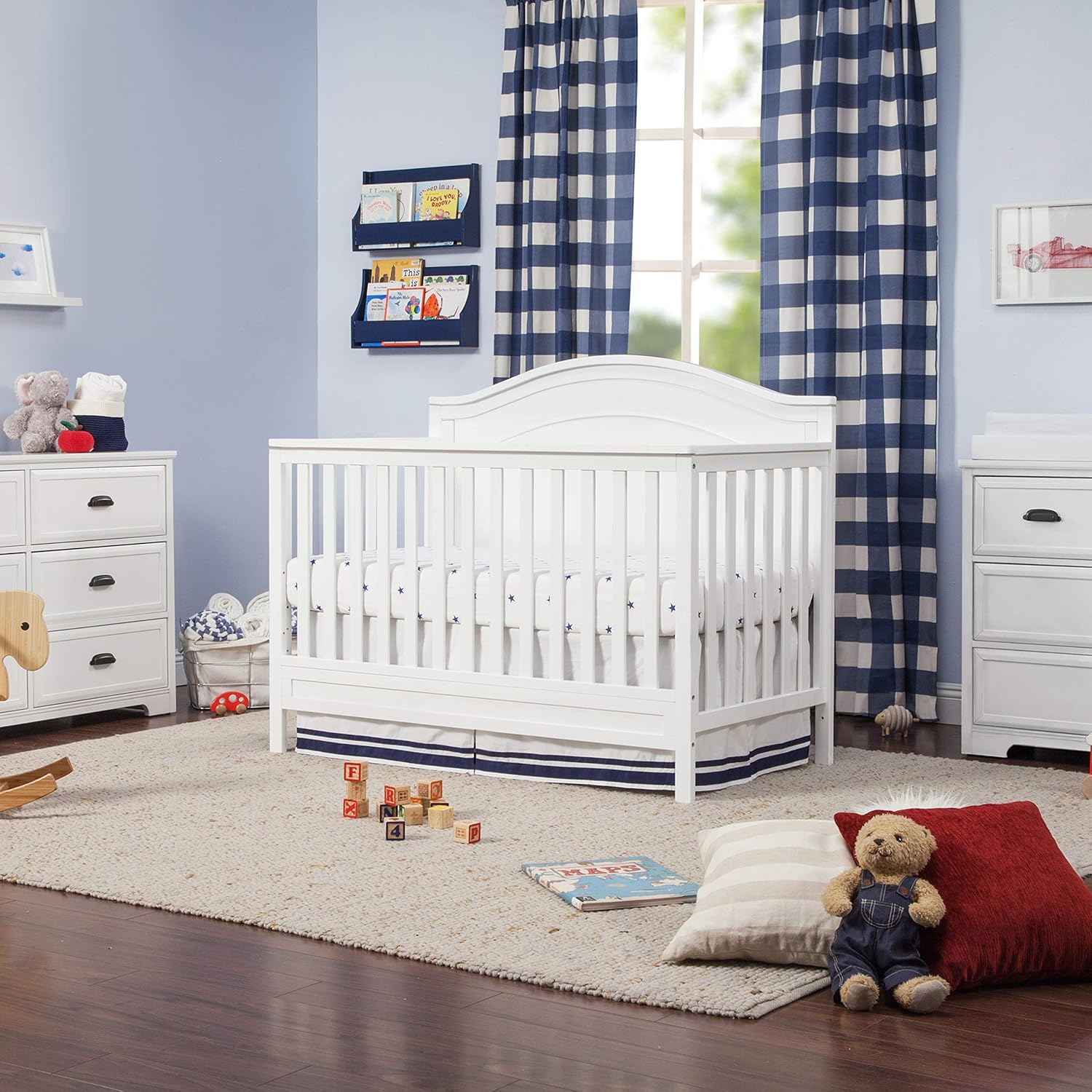 DaVinci Charlie 4-in-1 Convertible Crib in White, Greenguard Gold Certified : Baby