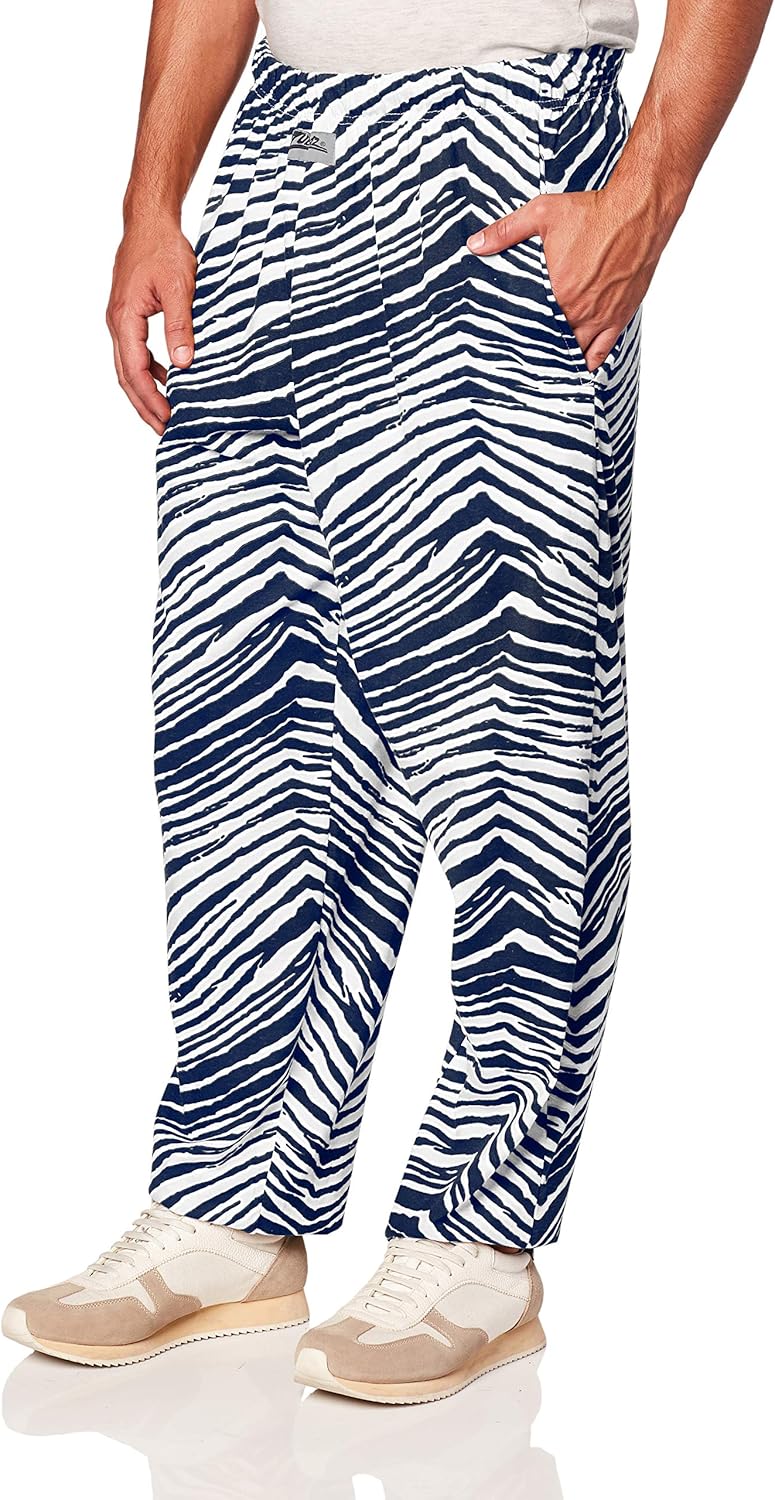 Zubaz Men's Classic Zebra Printed Athletic Lounge Pants