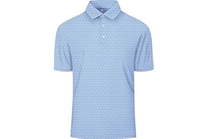 ZITY Mens Golf Shirts Short Sleeve Polo Shirt Performance Moisture Wicking Printed Poloshirt UPF50+ Tennis Casual T-Shirt