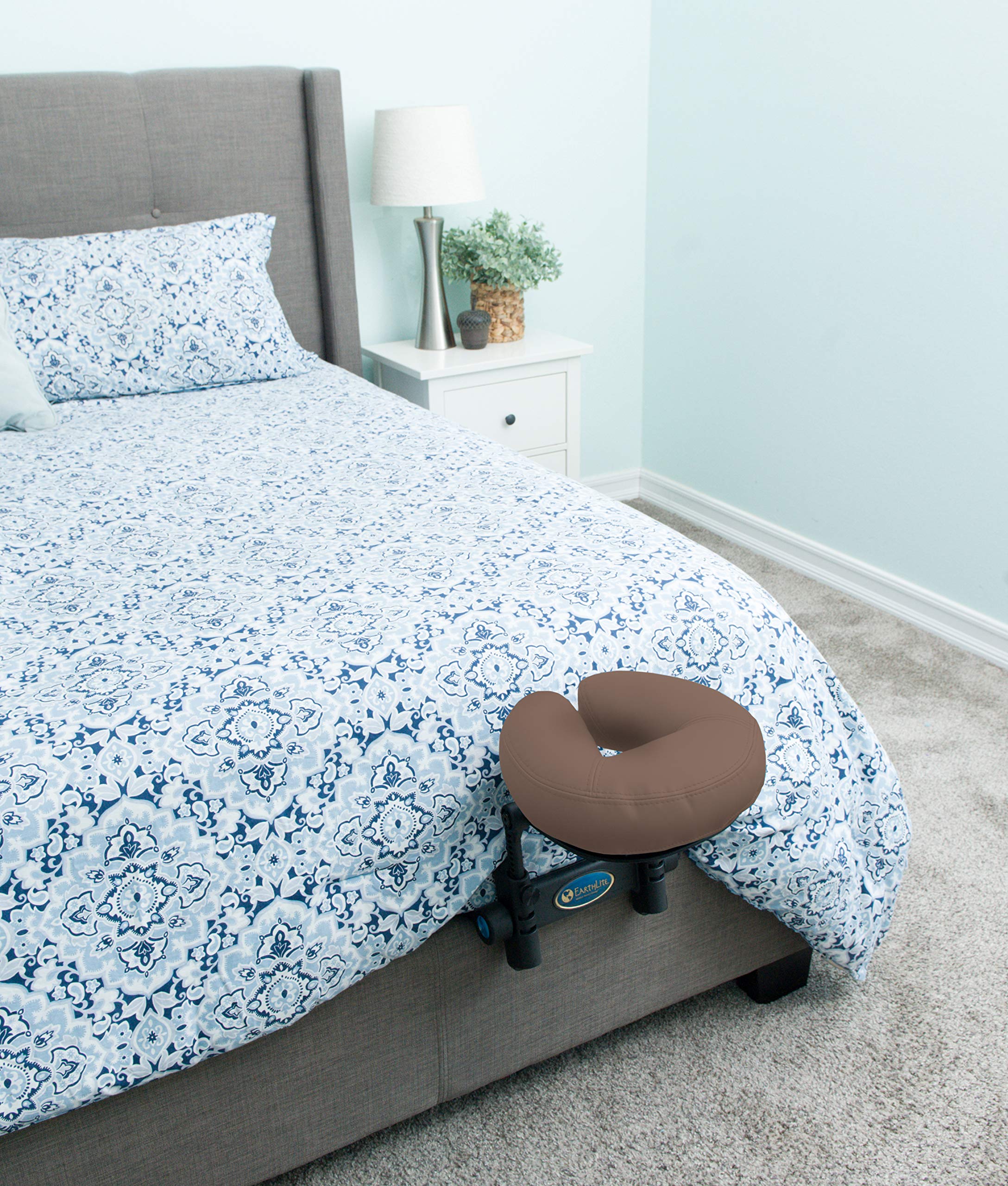 EARTHLITE Home Massage Kit Deluxe Adjustable Headrest & Face Pillow