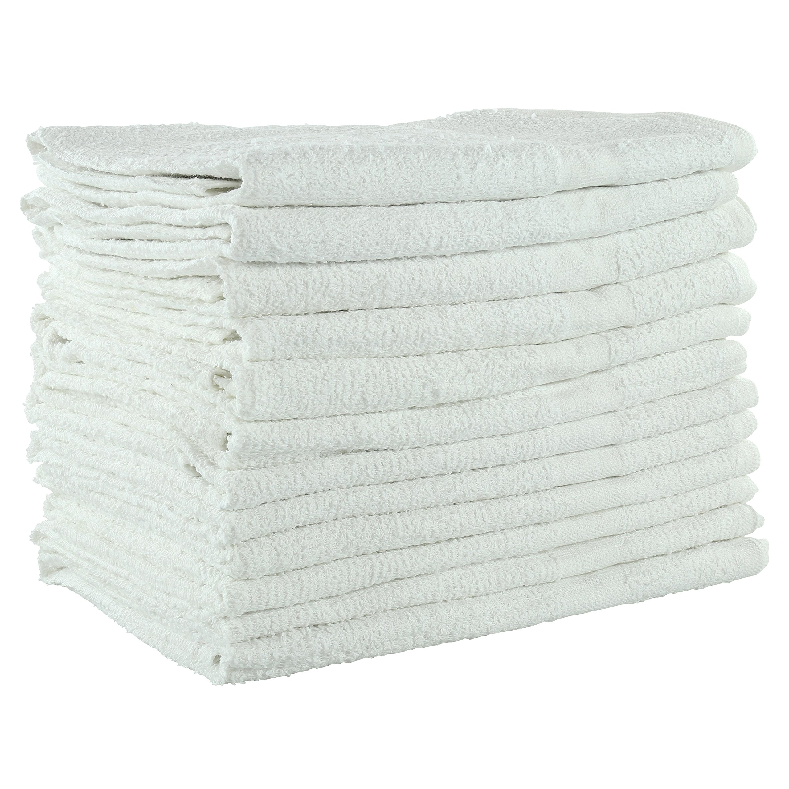 12PACK WHITE HOTELQUALITY BATH TOWELS 22x44 in 6 lb Linteum Textile
