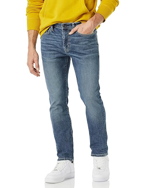 Amazon Essentials Men's Skinny-Fit High Stretch Jean, Medium Wash, 38W x 28L