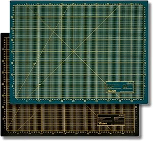 Victor Schneidematte Grün schwarz 60x90cm 3-lagig Schneidematte A1 selbstheilend - Bastelunterlage - Schneideunterlage - Schnittmatte - Schreibtischunterlage - Unterlage Schreibtisch Nähen