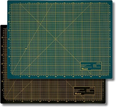 Victor Schneidematte Grün schwarz 60x90cm 3-lagig Schneidematte A1 selbstheilend - Bastelunterlage - Schneideunterlage - Schnittmatte - Schreibtischunterlage - Unterlage Schreibtisch Nähen