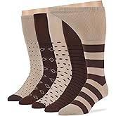 7BIGSTARS KINGDOM Men Diabetic Non-Binding Fashion Cotton Socks-5 Pack Large/XL