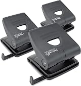 Rapesco 1738 Germ-Savvy Antibacterial 2-Hole Punch 30 Sheet Pack of 3