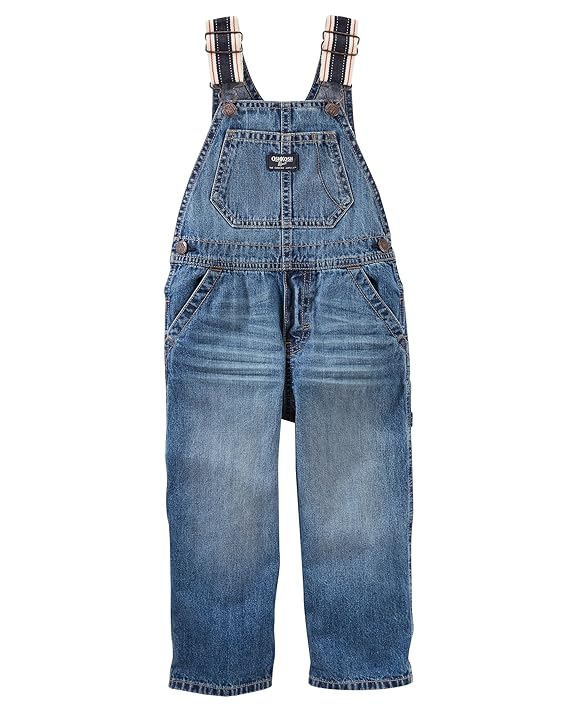 OshKosh B'Gosh Baby Boys' Toddler World's Best Overalls, Ocean wash, 3T best boys' overalls