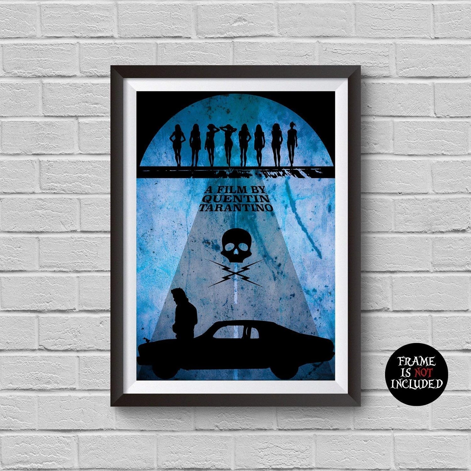 Death Proof Minimalist Poster A Quentin Tarantino Alternative Movie Print Kurt Russell Stuntman Mike inspired Cult Film Illustration Home Decor Artwork Wall Art Hanging Gift Idea