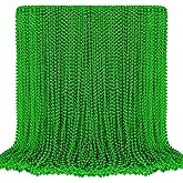 SHAOQINLIN 100 PCS St. Patricks Day Beads Necklace, 33" Green Mardi Gras Beads Christmas Necklaces Irish Saint Patricks Necklaces for St. Patricks Day Mardi Gras Parade Throws Birthday Party Favors