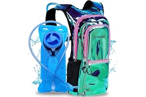 SOJOURNER BAGS Sojourner Hydration Pack, Hydration Backpack - Water Backpack with 2l Hydration Bladder, Festival Essential - Rave Hydration Pack Hydropack Hydro for Hiking, Running, Biking, Festival Gear