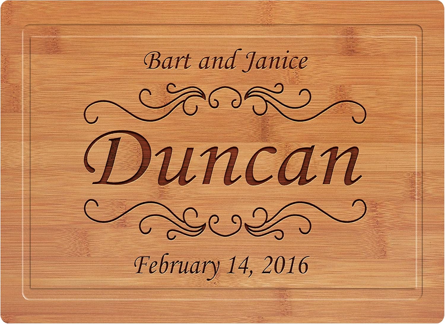 Farmhouse Decor 21002CUTB001 Engraved Cutting Board Family Rules