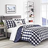 Eddie Bauer Home | Lake House Collection | Bedding Set - 100% Cotton Light-Weight Quilt Bedspread, Pre-Washed for Extra Comfort, Twin, Blue