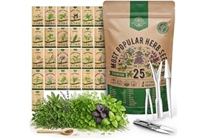 ORGANO REPUBLIC 25 Most Popular Herb Seeds Variety Pack - 11,700 Non-GMO Heirloom Seeds for Planting Herbs in Individual Seed Packets for Hydroponic, Indoor & Outdoor Gardening