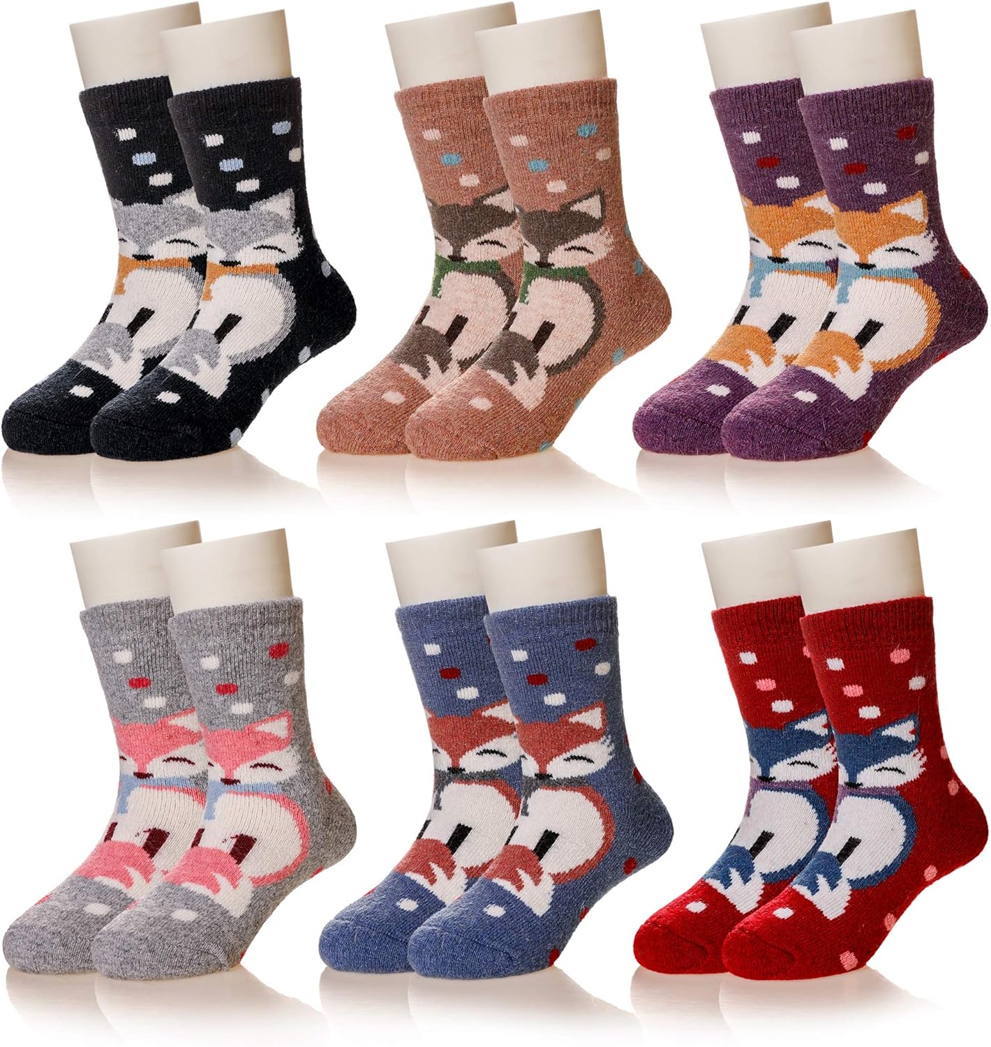 Kids Girls Boy Thermal Thick Socks Winter Soft Wool Warm Cotton