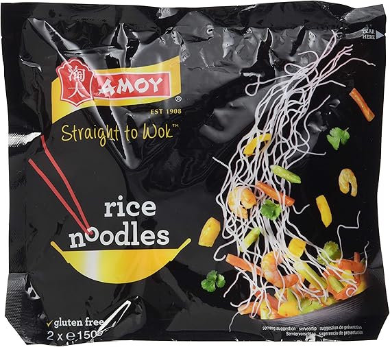 Amoy Straight to Wok Rice Noodles, 2 x 150 g (Pack of 6) Amazon.co.uk