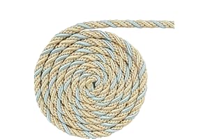 BEL AVENIR Twisted Cord, 0.43 inch 10Yards Cord Trim Basic Sewing Luxury Multicolor Handmade Crafts Nylon Cord for DIY, Home Decor, Embellishment(Blue)