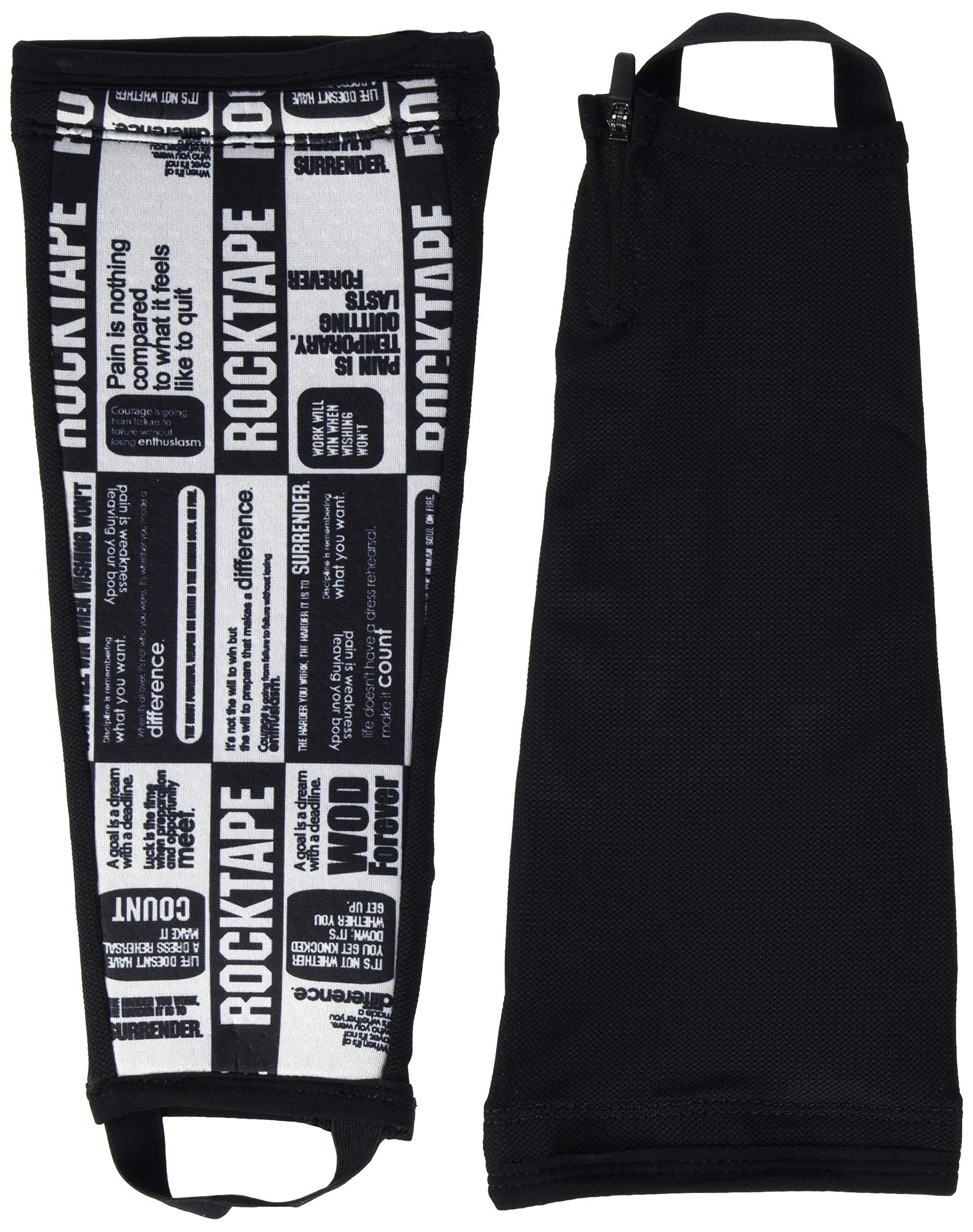 RockTape Unisex RockWrist Wrist Wraps, Weightlifting Support, Black/White, 6.35cm X 55.88cm/2.5" 22", Pack Of 2, Black/White