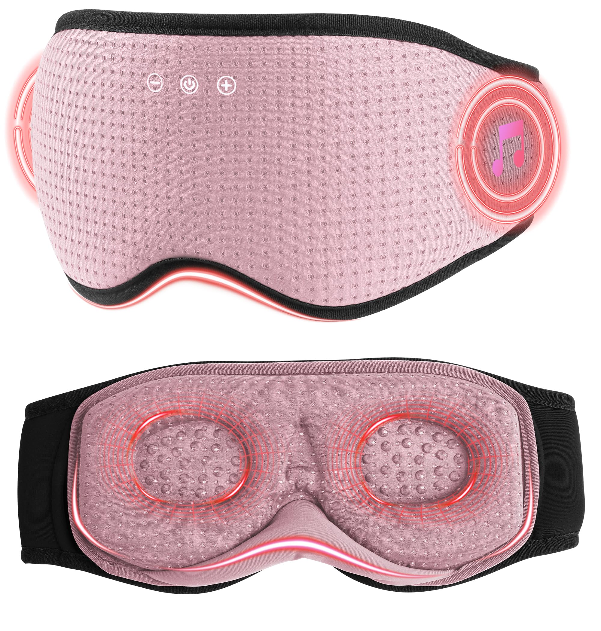 Photo 1 of MUSICOZY Sleep Headphones with Bluetooth 5.4 Sleep Mask, Removable 3D Eye Cups for Zero Pressure Comfort, Wireless Bluetooth Eye Mask for Sleeping with Timer