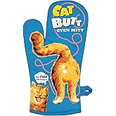 Blue Q Cat Butt Funny Oven Mitts - Cute Oven Mitts, Home Kitchen Gifts, Cooking Accessories, Super-Insulated Quilting, Comfy Natural-Fitting Shape, 100% Cotton, Machine Wash, Size 12.5" L x 7.5" W